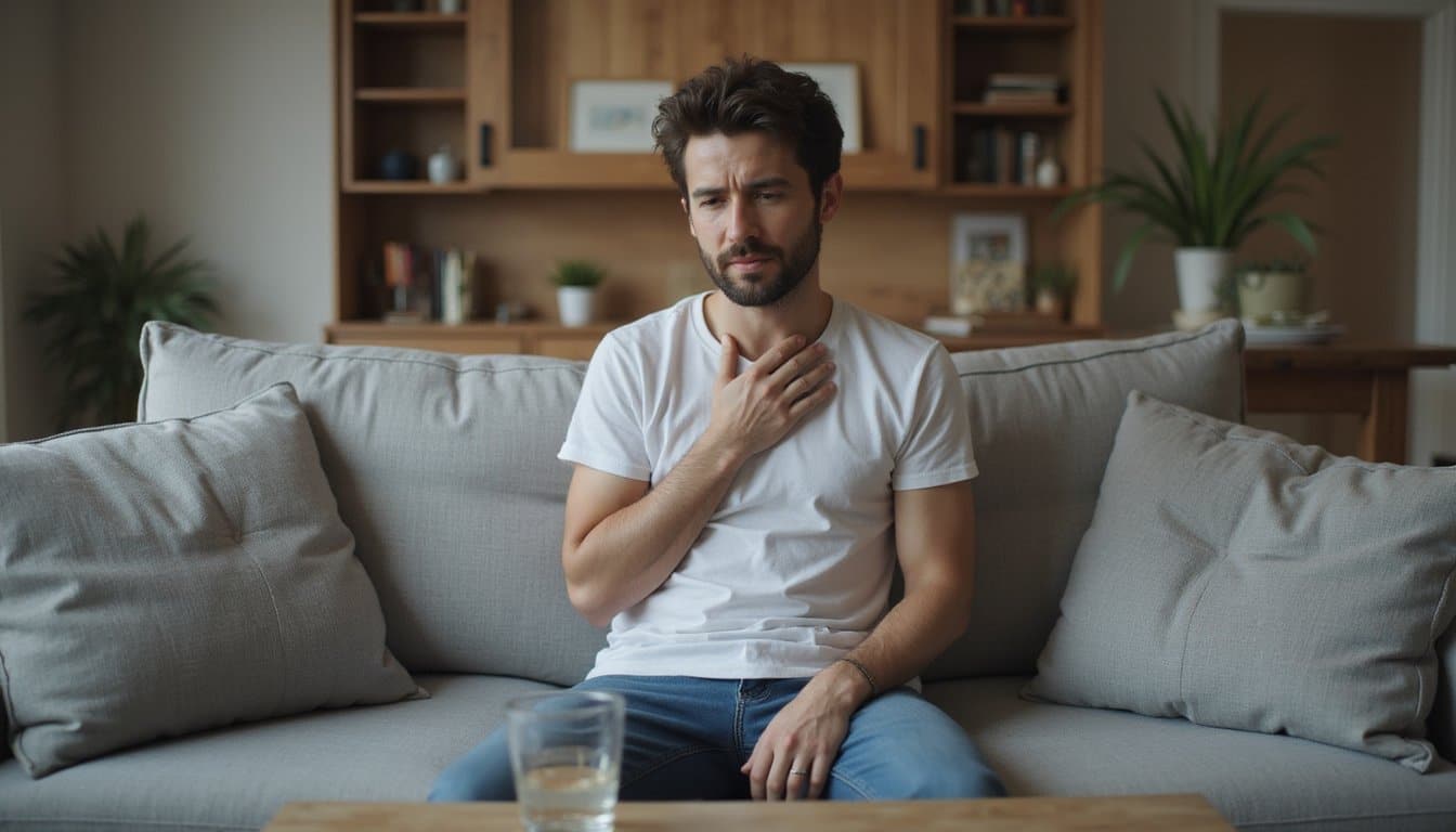 throat irritation due to smoking weed