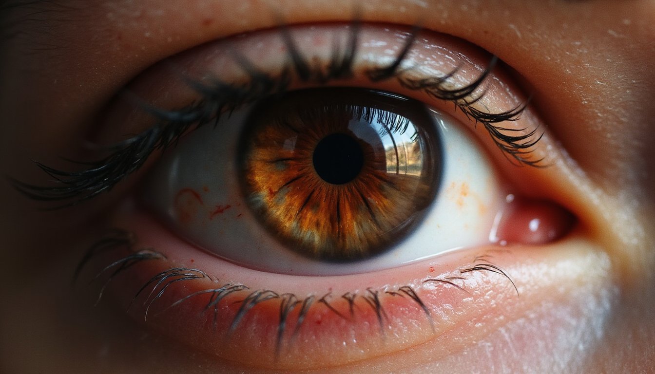 dilated pupils bloodshot eyes